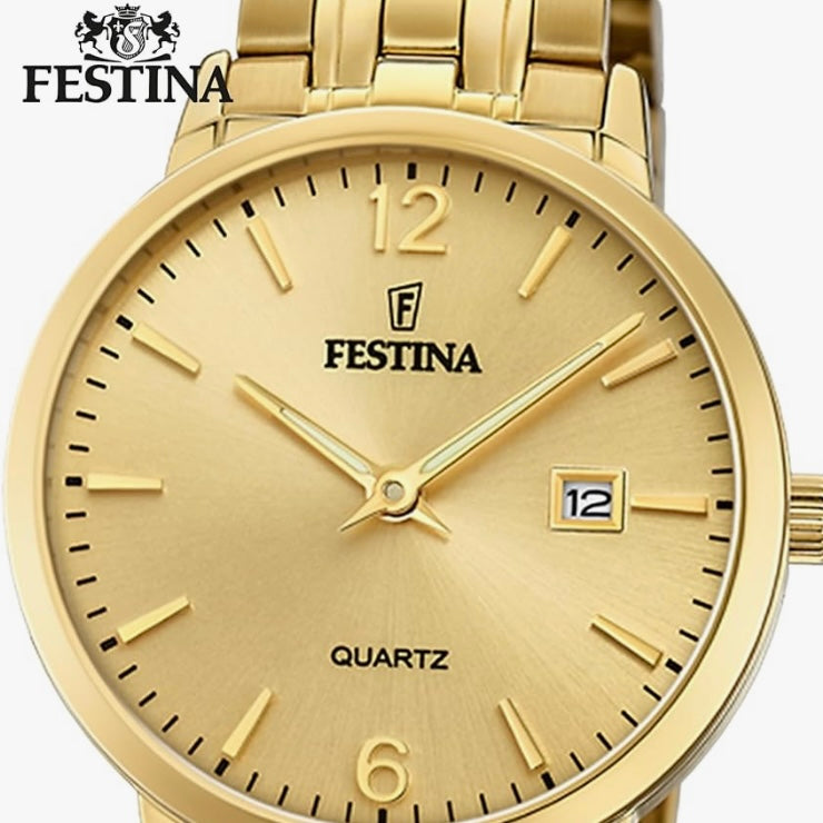 Orologio Festina acciaio dorato, donna.