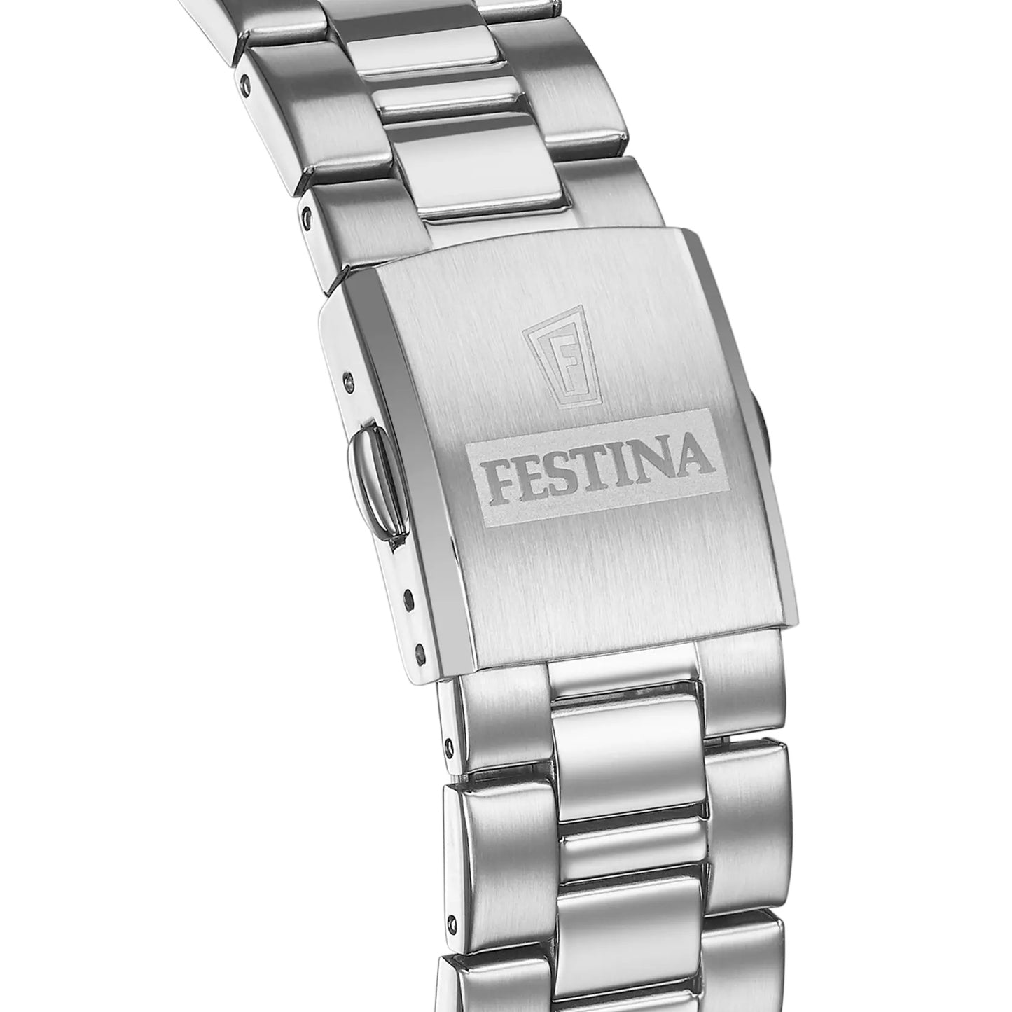 Orologio Festina acciaio con quadrante blu e lancette sia bianche che rosse, uomo