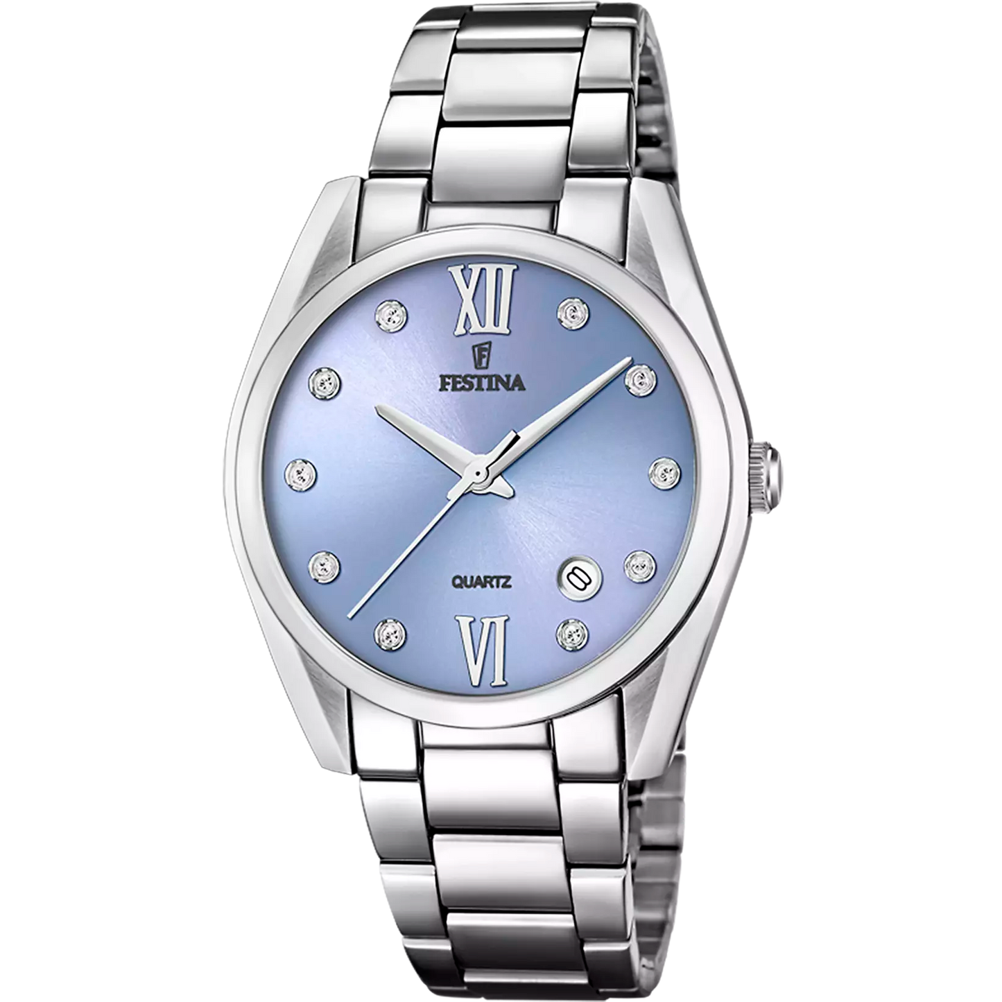 Orologio Festina acciaio con quadrante azzurro, donna