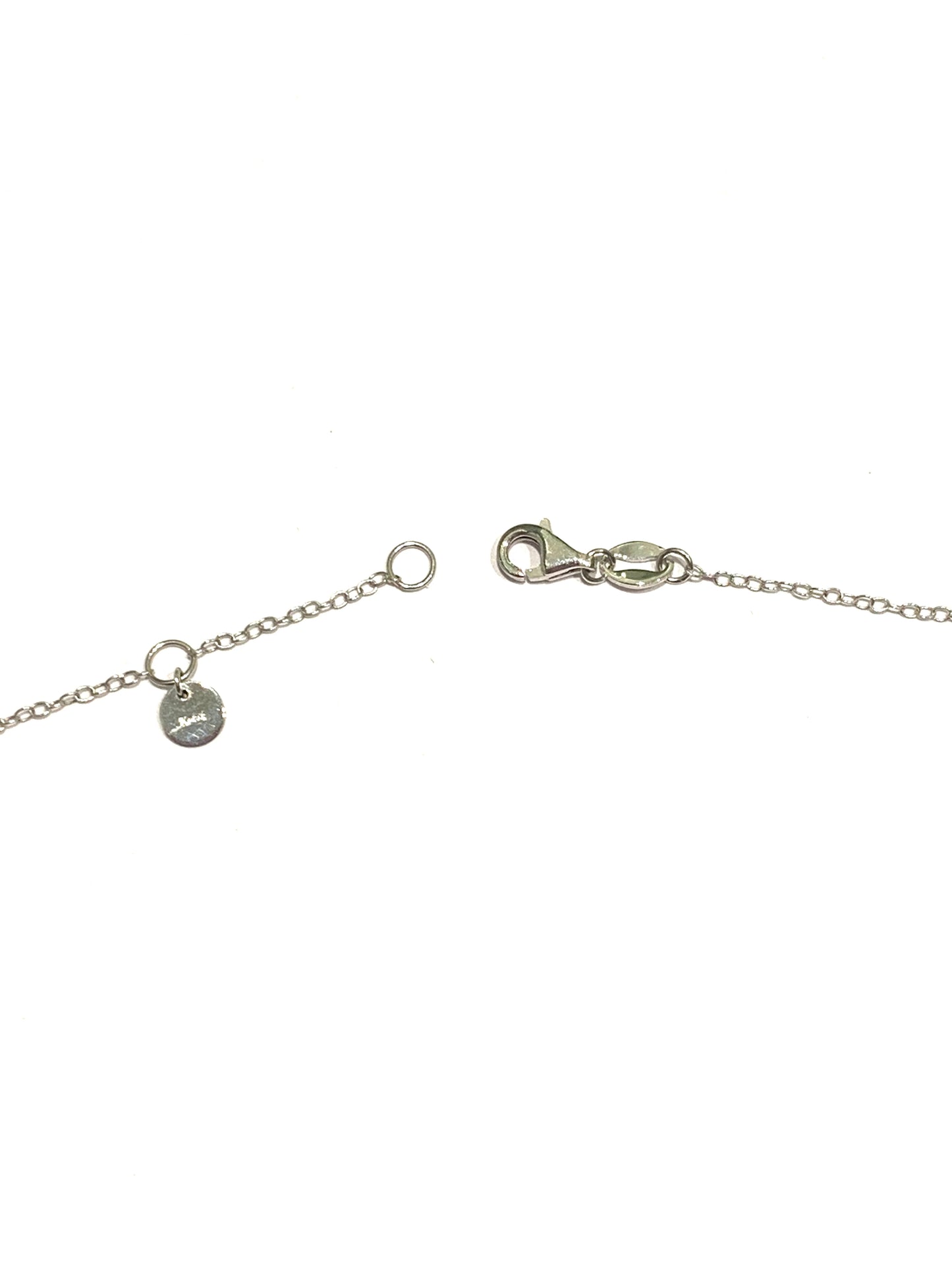 Collana oro bianco 18kt con quadrifogli