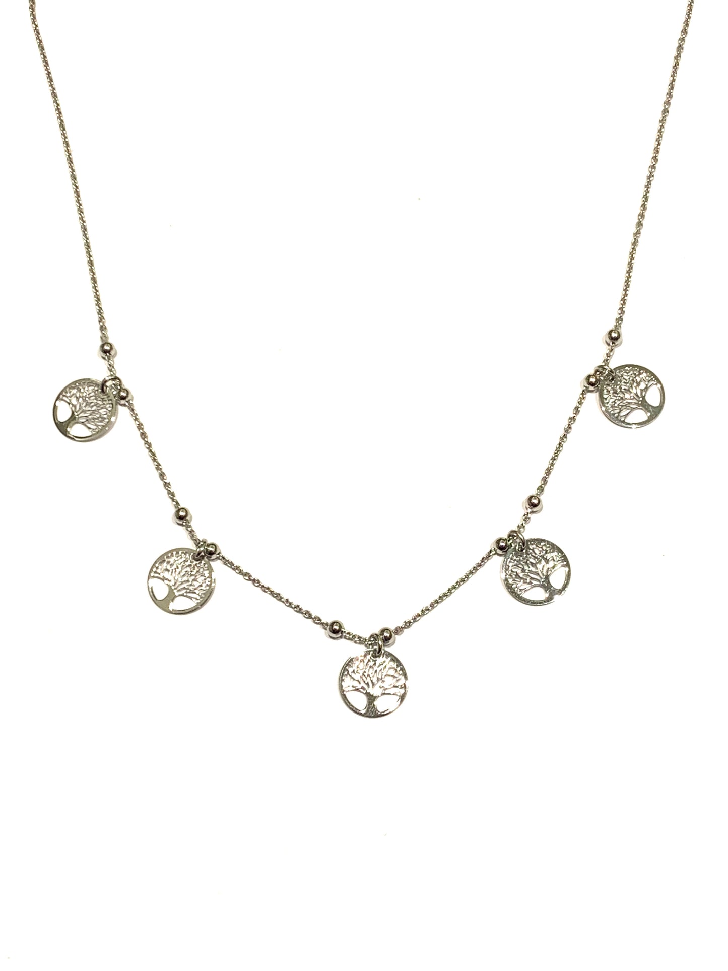 Collana argento con alberi della vita