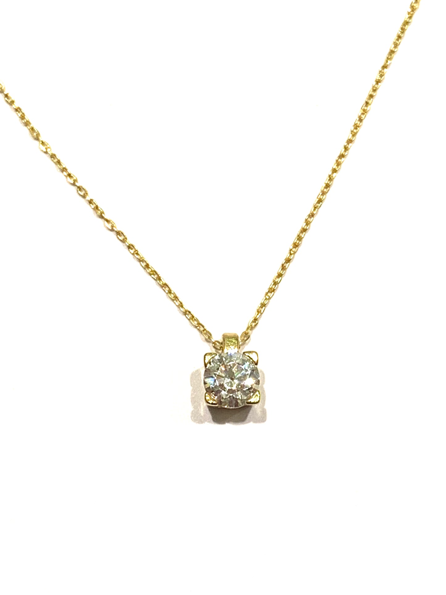 Collana oro giallo 9kt con punto luce piccolo