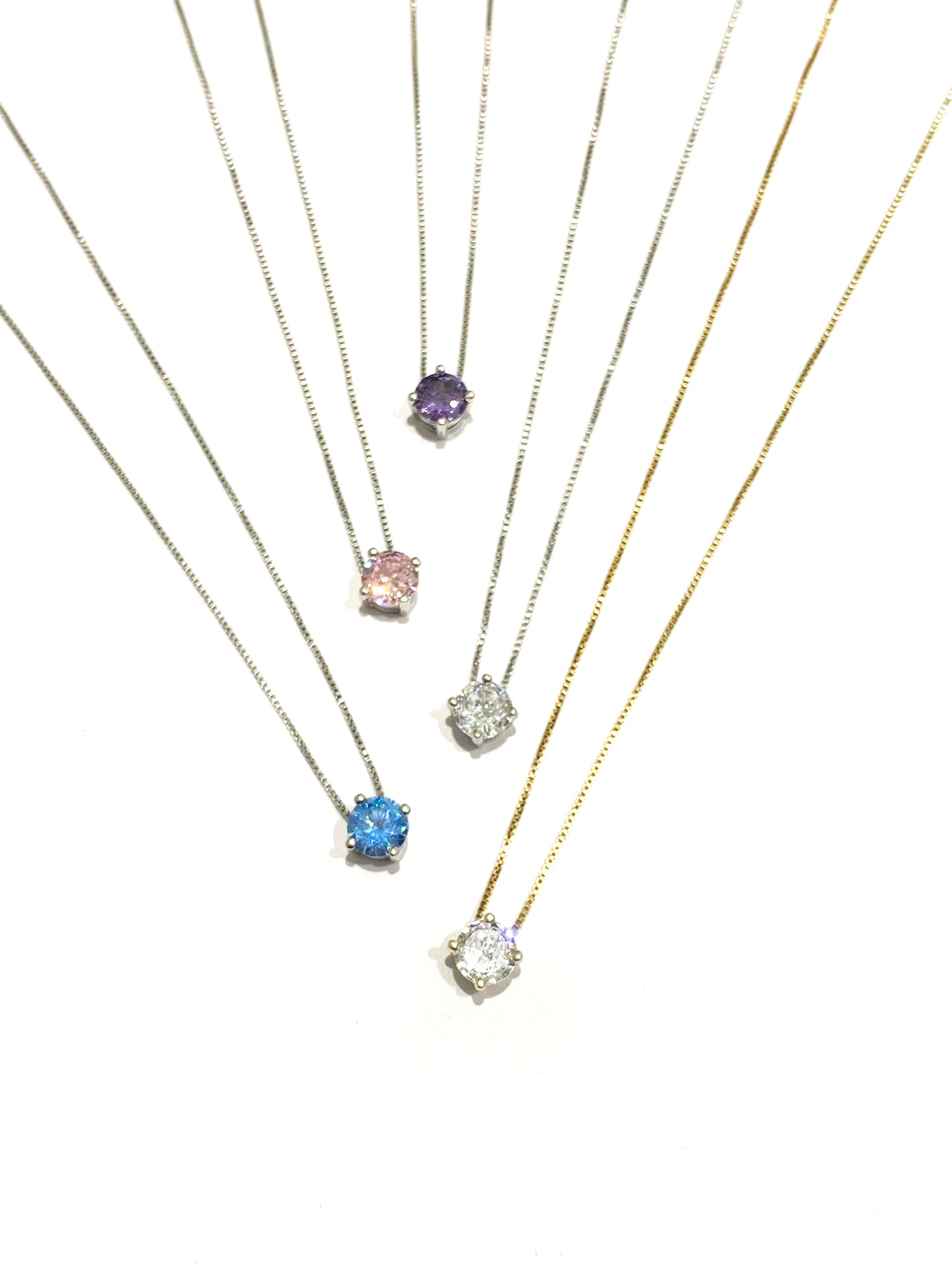 Collana argento bianco/colorato