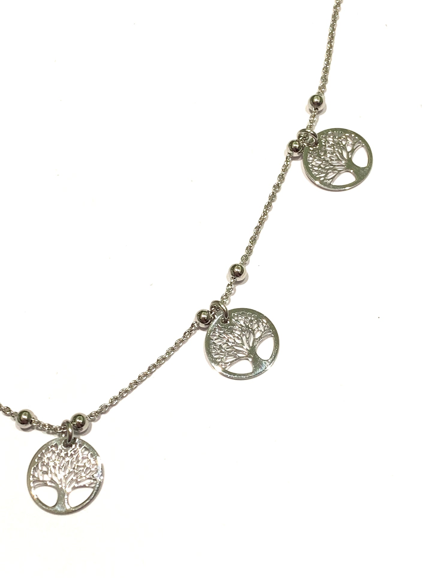 Collana argento con alberi della vita