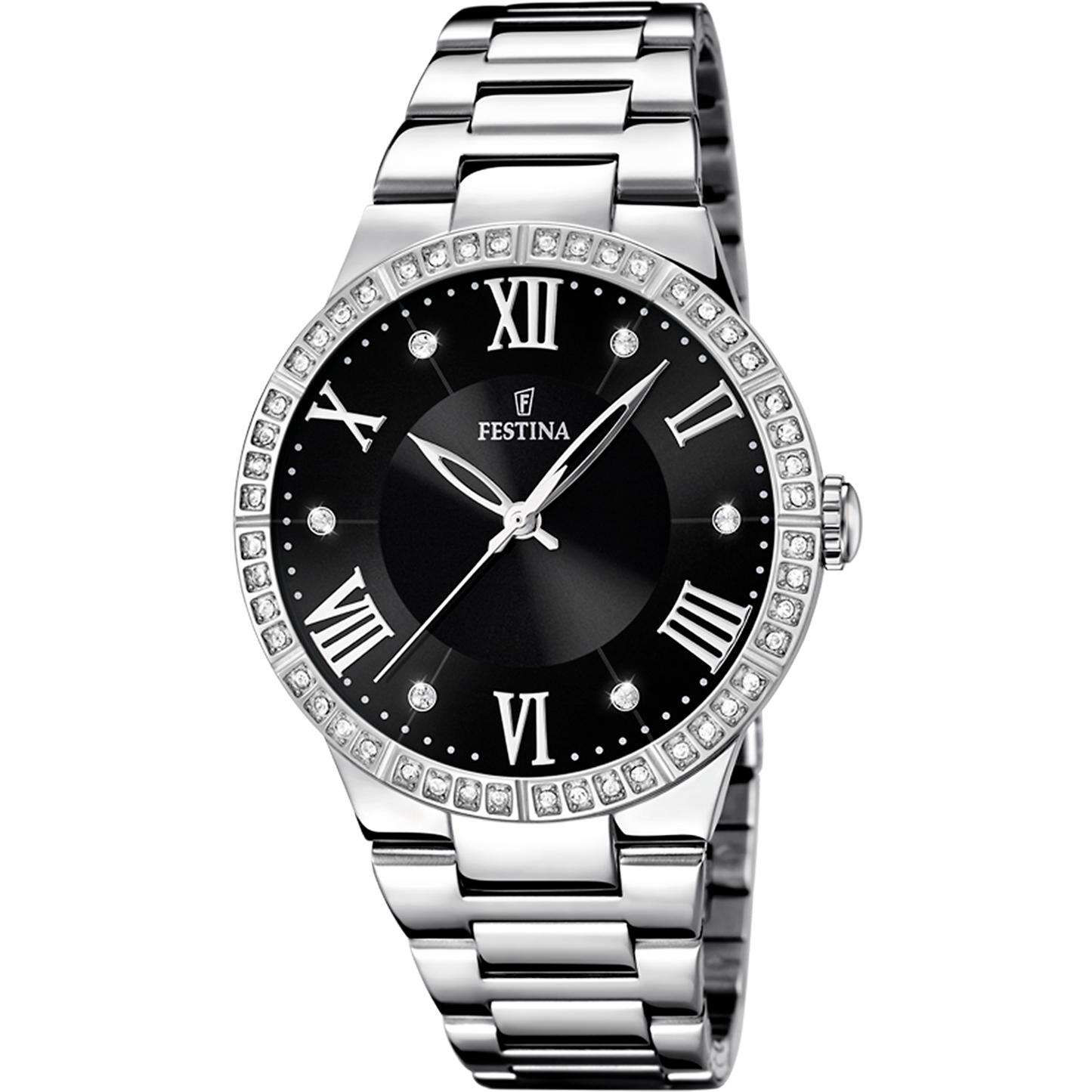 Orologio Festina acciaio con zirconi, donna