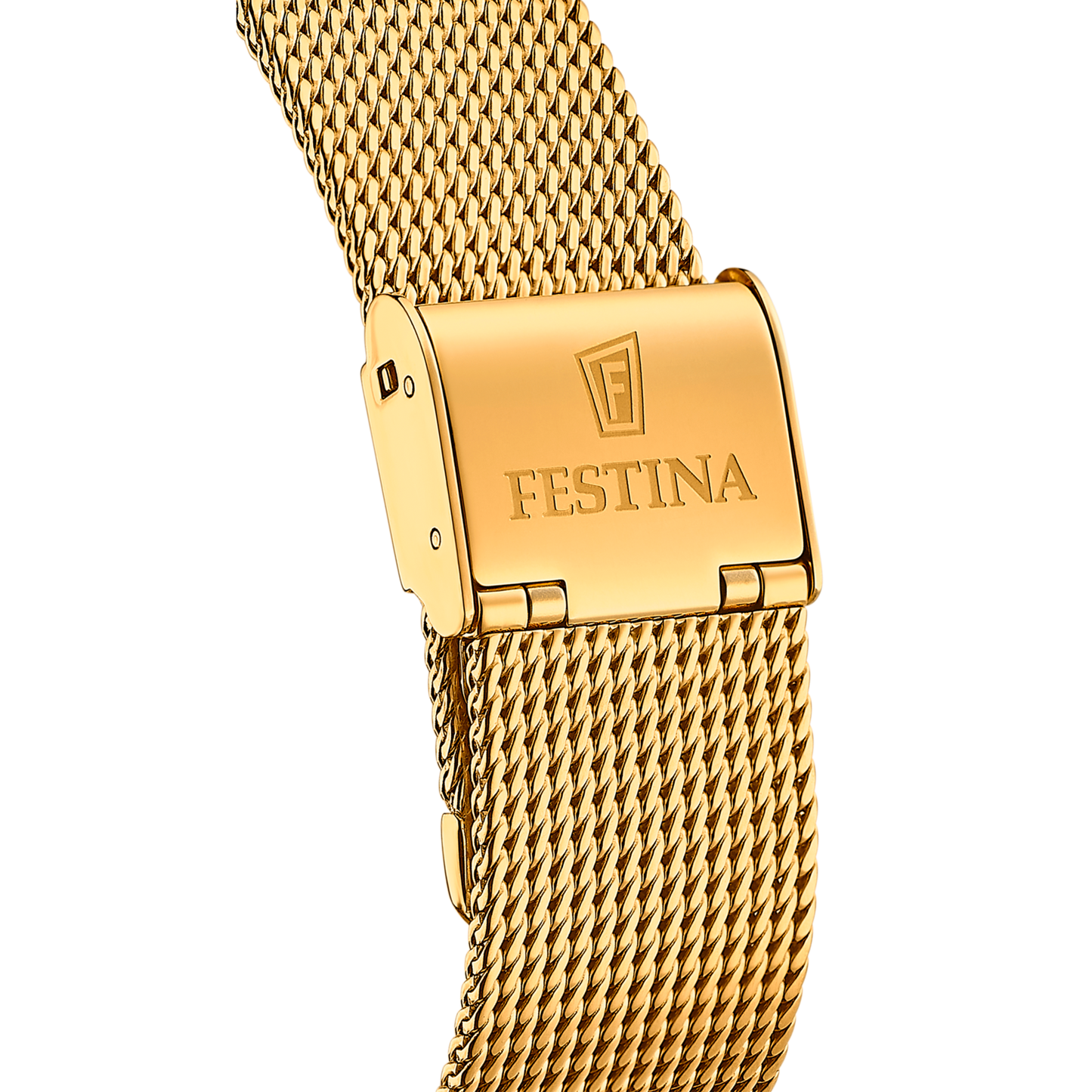 Orologio Festina acciaio dorato, uomo con maglia milano