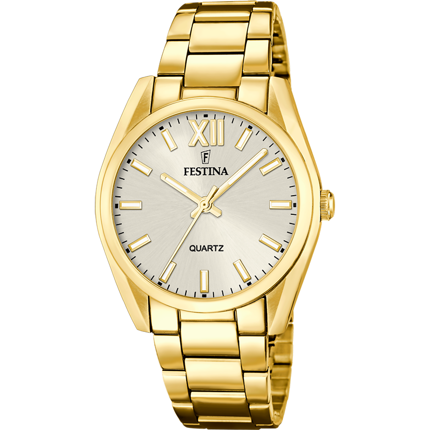 Orologio Festina acciaio dorato con quadrante bianco, donna