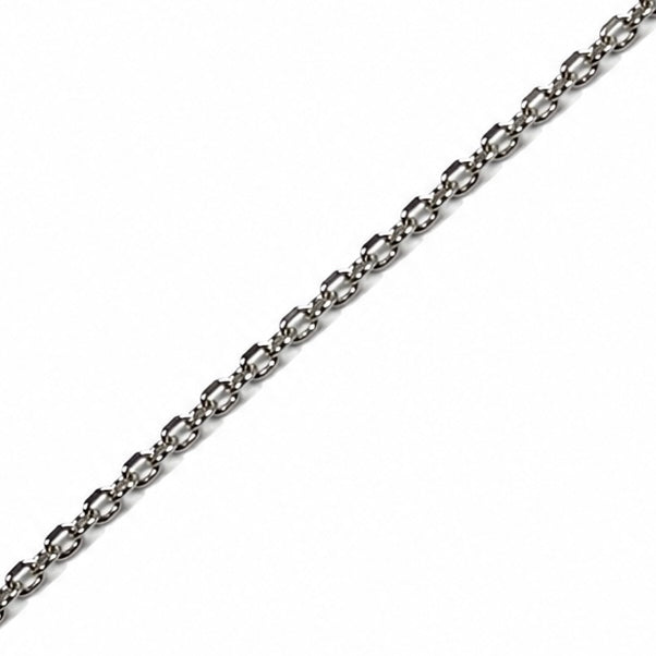 Collana oro bianco 9kt con cuore