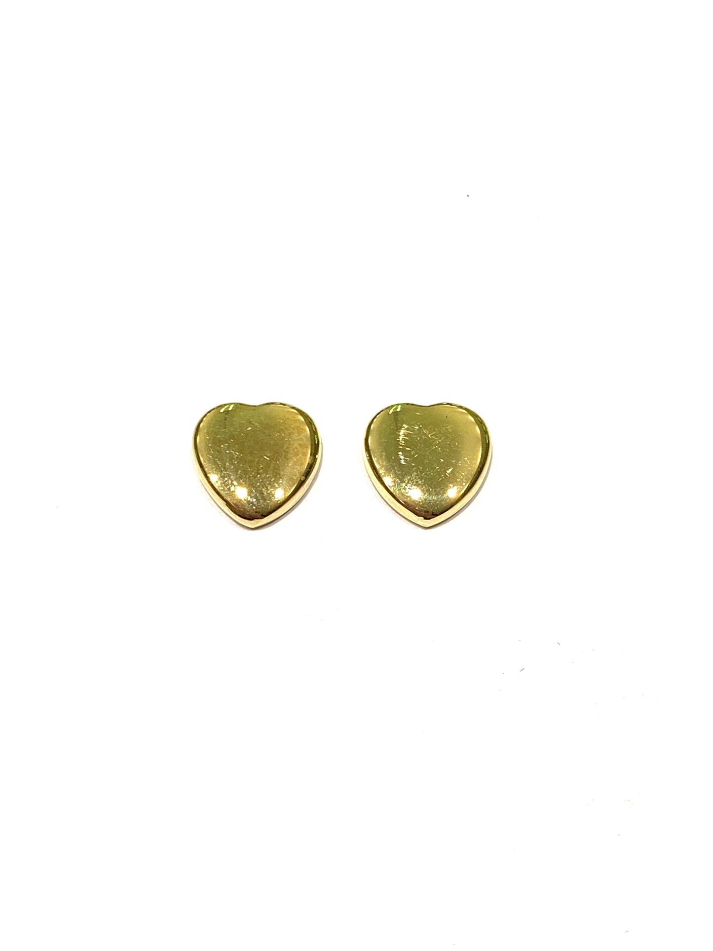 Orecchini oro giallo 18kt con cuore liscio