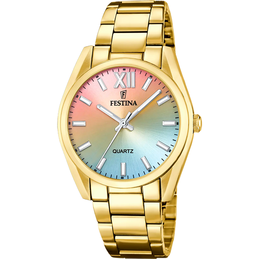 Orologio Festina acciaio dorato, donna