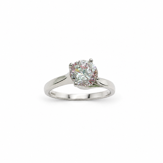 Anello in argento con zircone solitario centrale.

Dimensione zircone 0,8 cm.

Più misure disponibili.