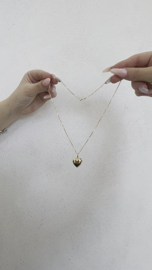 Collana oro giallo 18kt con cuore