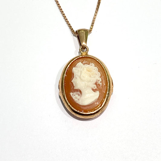 Collana in argento rosa con cammeo. Lunghezza catena 40 cm. Dimensioni ciondolo 2x1,5 cm. Spedizione gratuita con confezione regalo.
