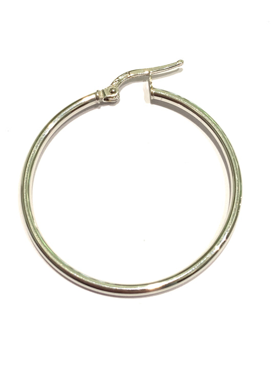 Orecchini oro bianco 18kt a cerchio