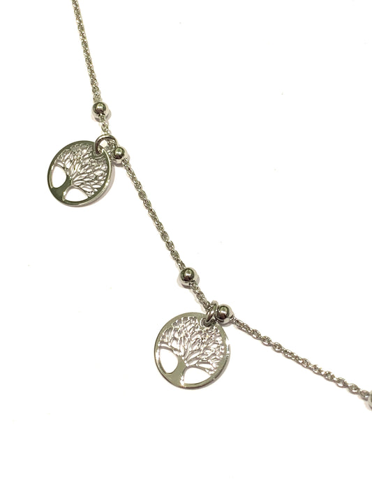 Collana argento con alberi della vita