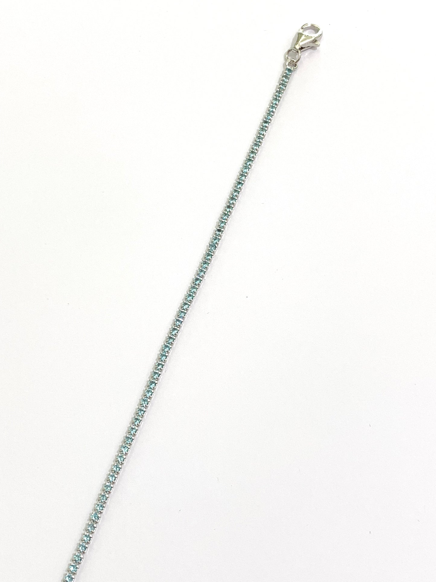 Bracciale argento sottile con zirconi colorati