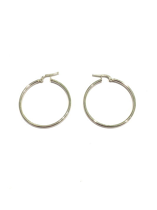 Orecchini oro bianco 18kt a cerchio