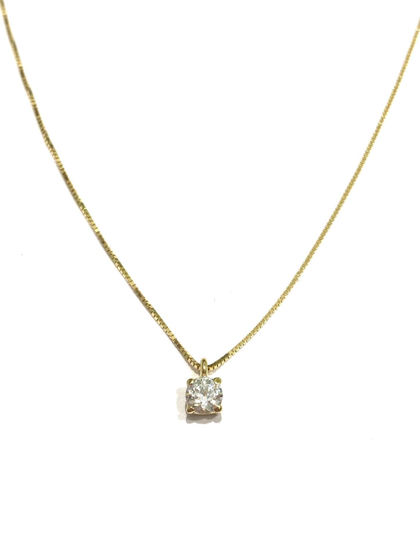 Collana oro bianco/giallo 18kt con punto luce