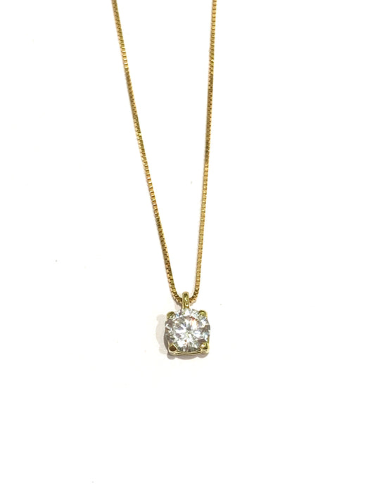 Collana oro giallo 18kt con punto luce medio