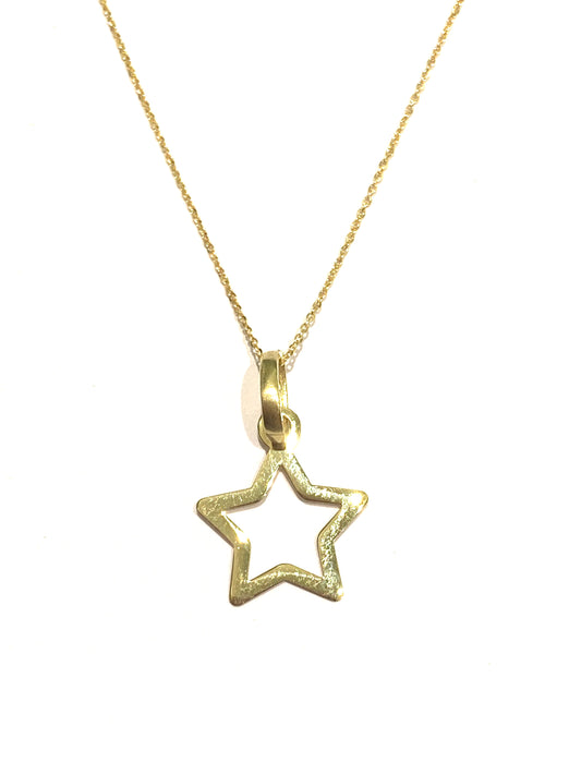 Collana oro giallo 9kt con stella